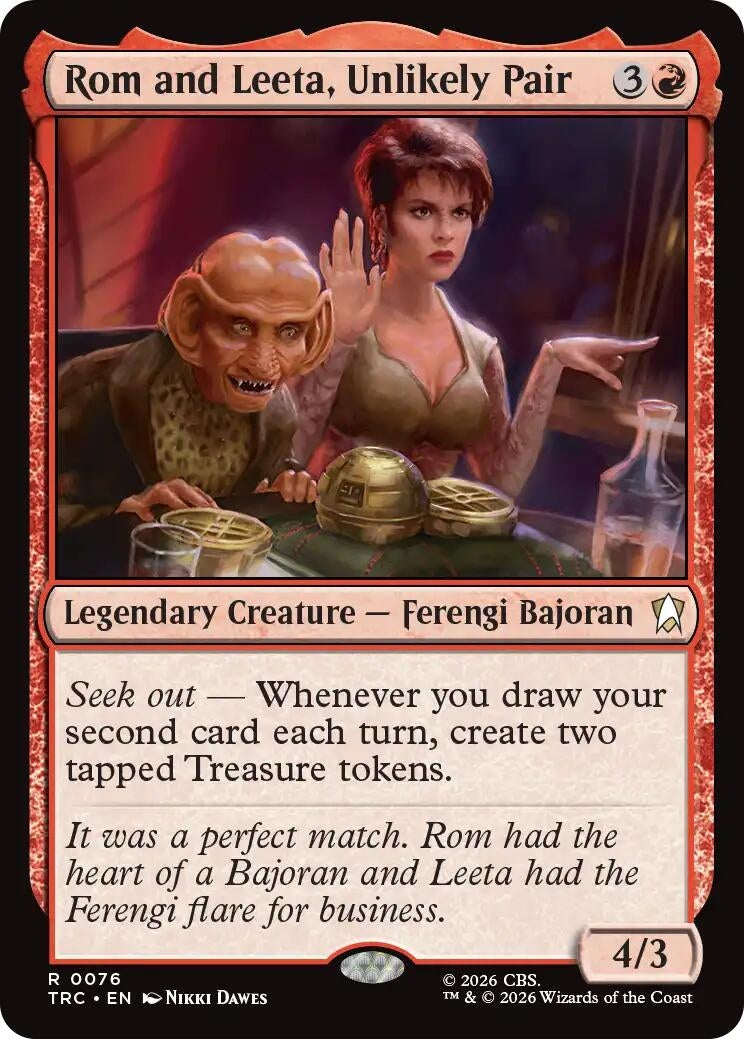 Image for Rom and Leeta, Unlikely Pair (Surge Foil) (76) (TRC) - Magic: The Gathering