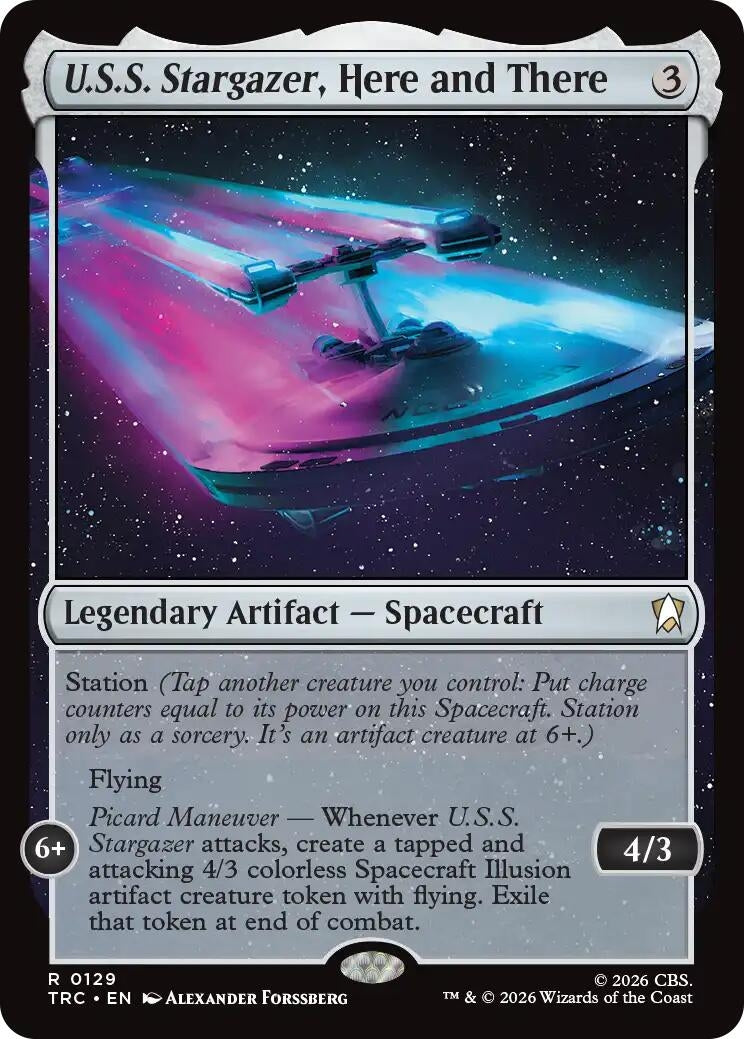 Image for U.S.S. Stargazer, Here and There (Surge Foil) (129) (TRC) - Magic: The Gathering