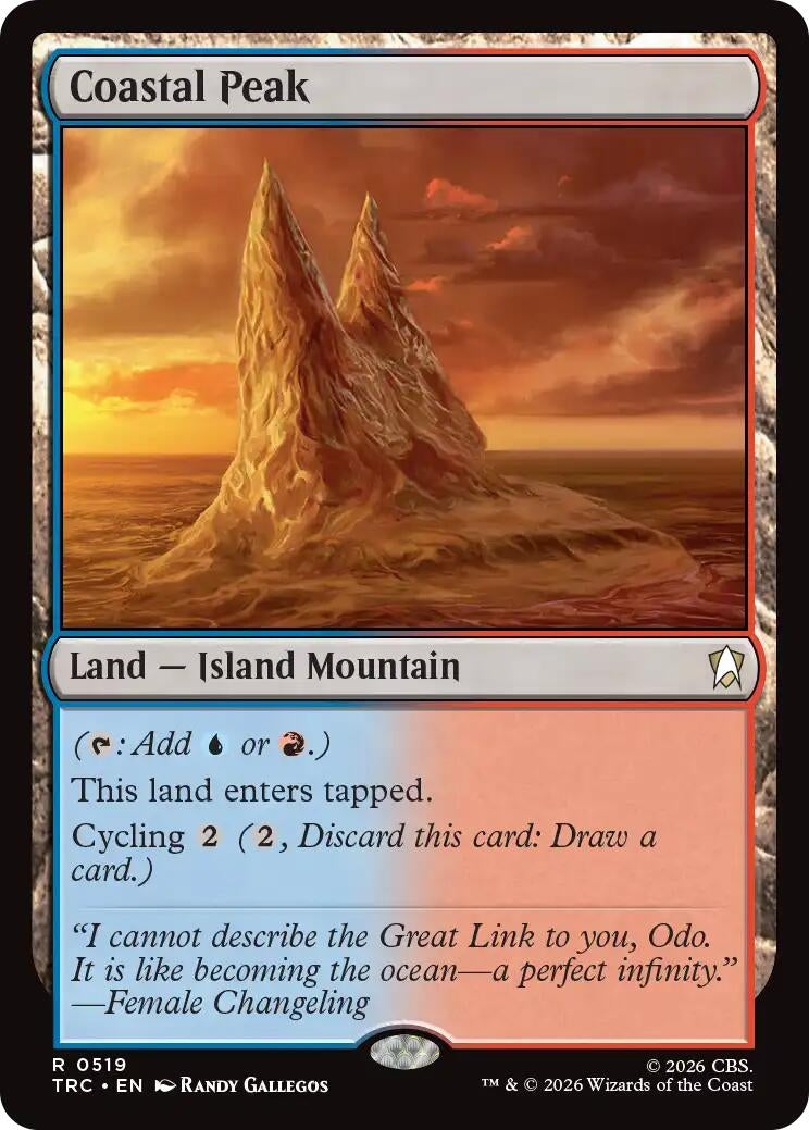 Image for Coastal Peak (Surge Foil) (519) (TRC) - Magic: The Gathering