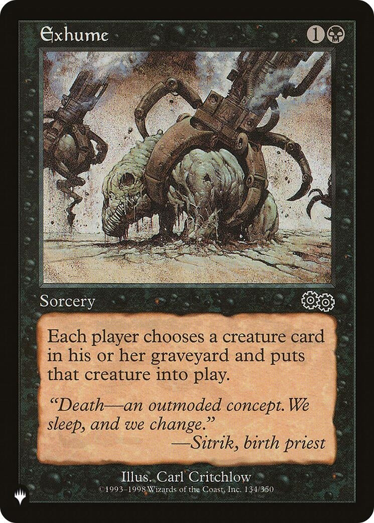 Image for Exhume (134) (LIST) - Magic: The Gathering
