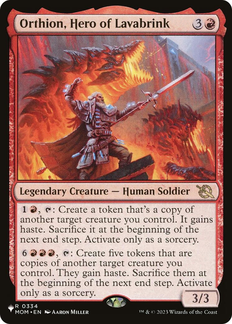 Image for Orthion, Hero of Lavabrink (334) (LIST) - Magic: The Gathering