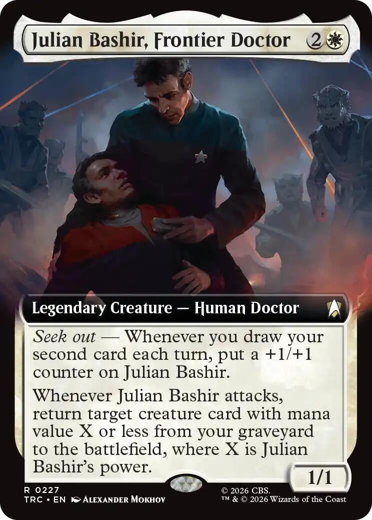 Image for Julian Bashir, Frontier Doctor (Extended Art) (227) (TRC) - Magic: The Gathering
