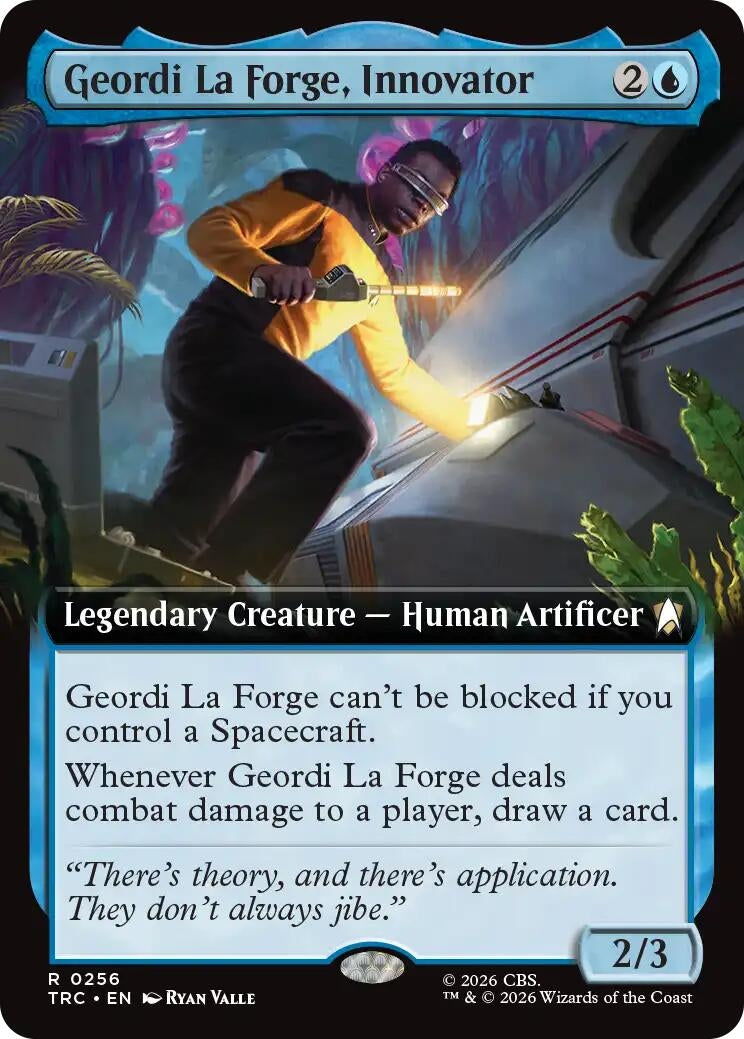 Image for Geordi La Forge, Innovator (Extended Art) (256) (TRC) - Magic: The Gathering