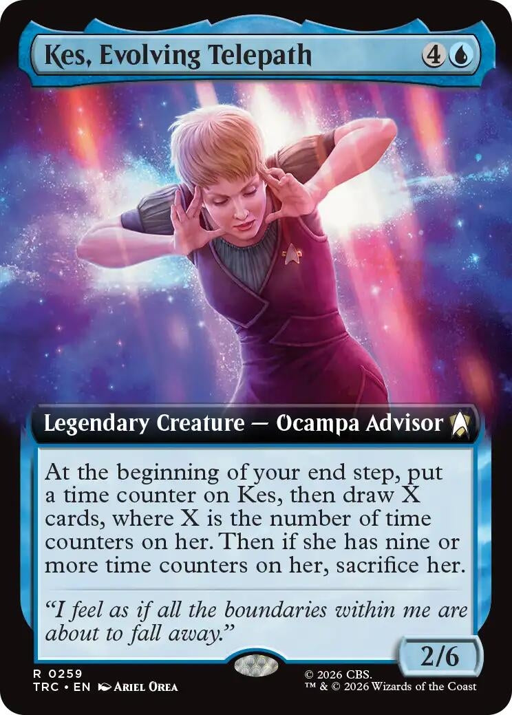 Image for Kes, Evolving Telepath (Extended Art) (259) (TRC) - Magic: The Gathering