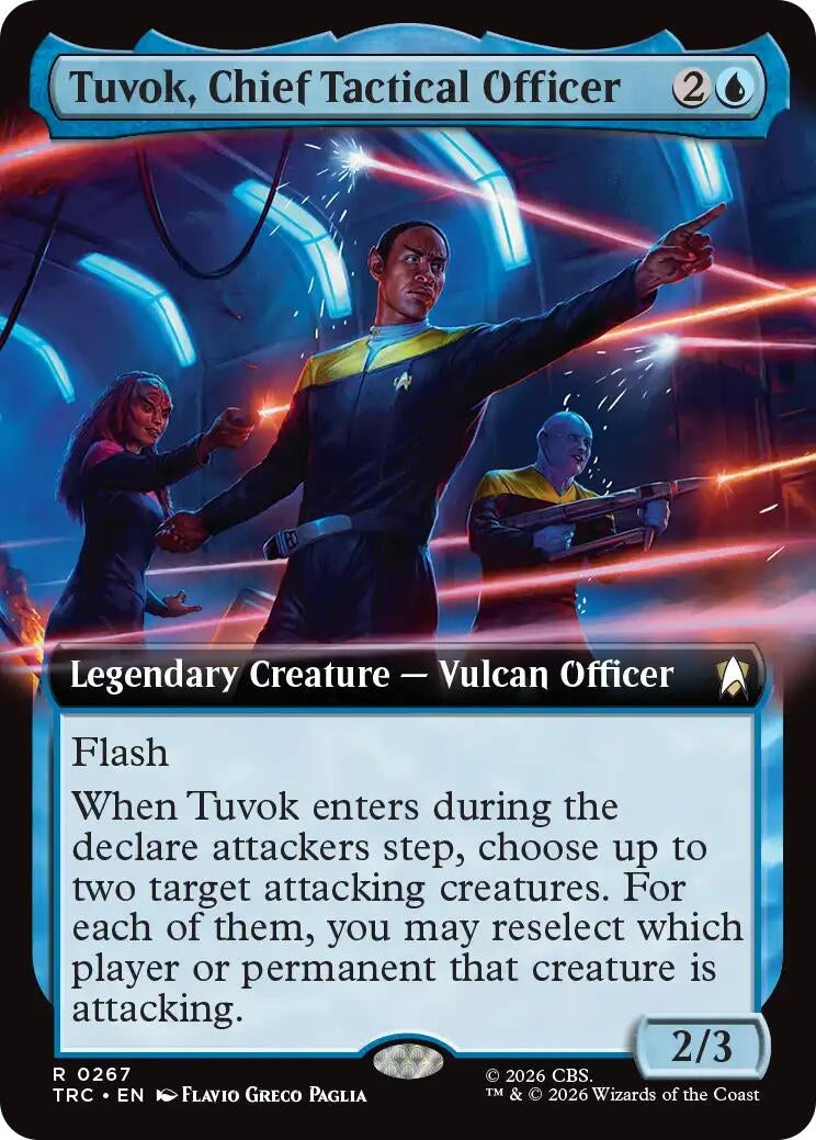 Image for Tuvok, Chief Tactical Officer (Extended Art) (267) (TRC) - Magic: The Gathering