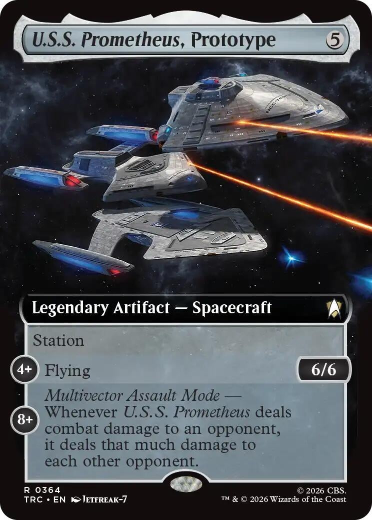 Image for U.S.S. Prometheus, Prototype (Extended Art) (364) (TRC) - Magic: The Gathering