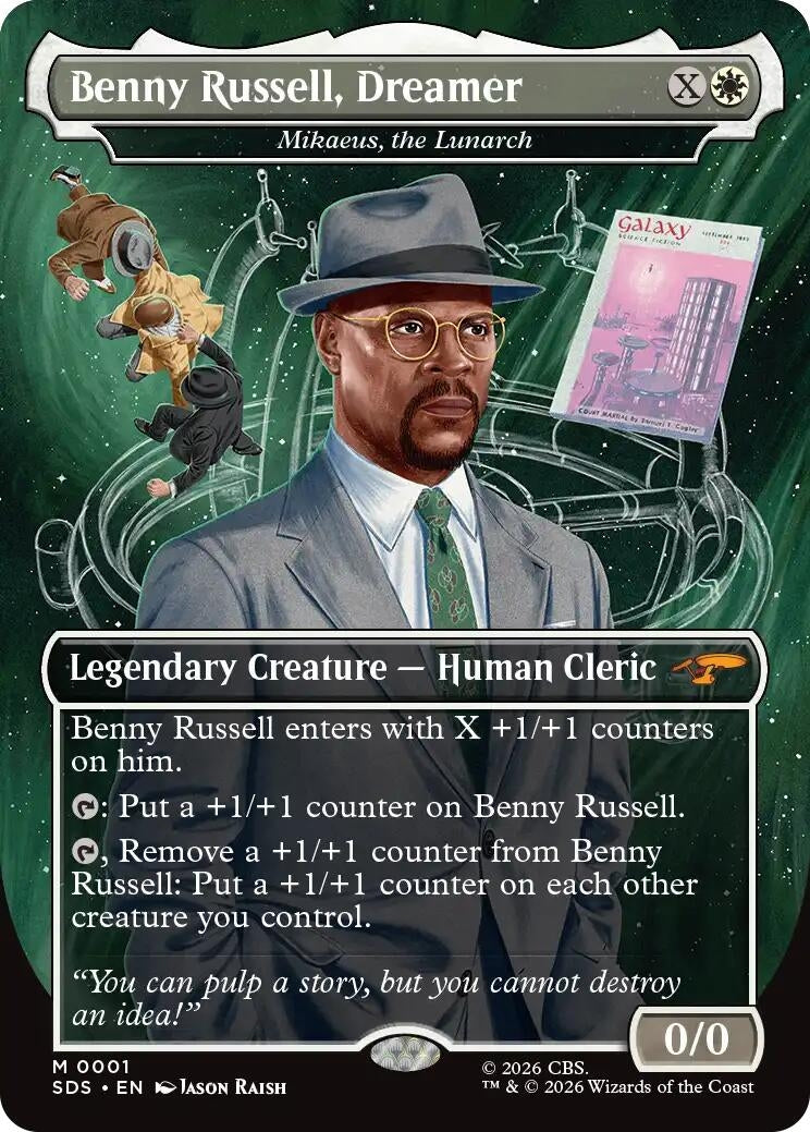 Image for Benny Russell, Dreamer - Mikaeus, the Lunarch (Borderless) (1) (SDS) - Magic: The Gathering
