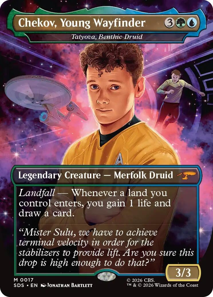Image for Chekov, Young Wayfinder - Tatyova, Benthic Druid (Borderless) (17) (SDS) - Magic: The Gathering