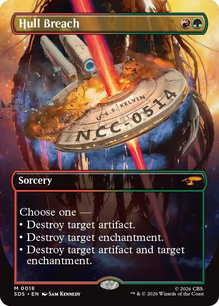 Image for Hull Breach (Borderless) (18) (SDS) - Magic: The Gathering