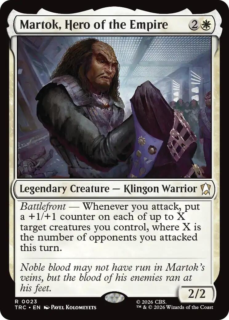 Image for Martok, Hero of the Empire (Surge Foil) (TRC) - Magic: The Gathering