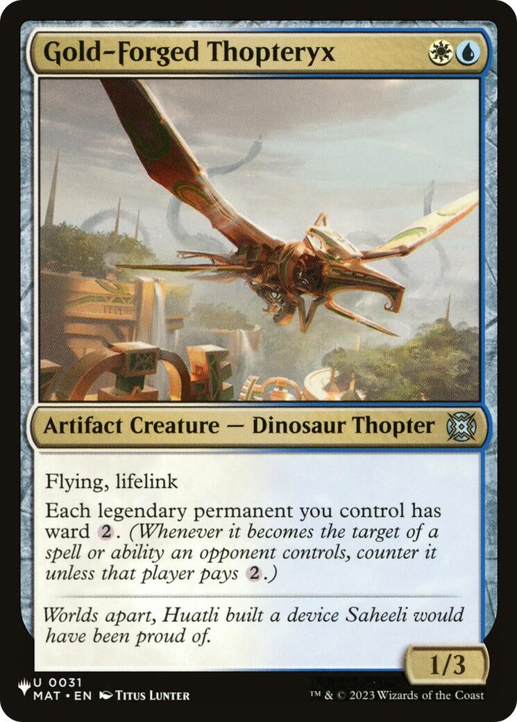 Image for Gold-Forged Thopteryx (31) (LIST) - Magic: The Gathering