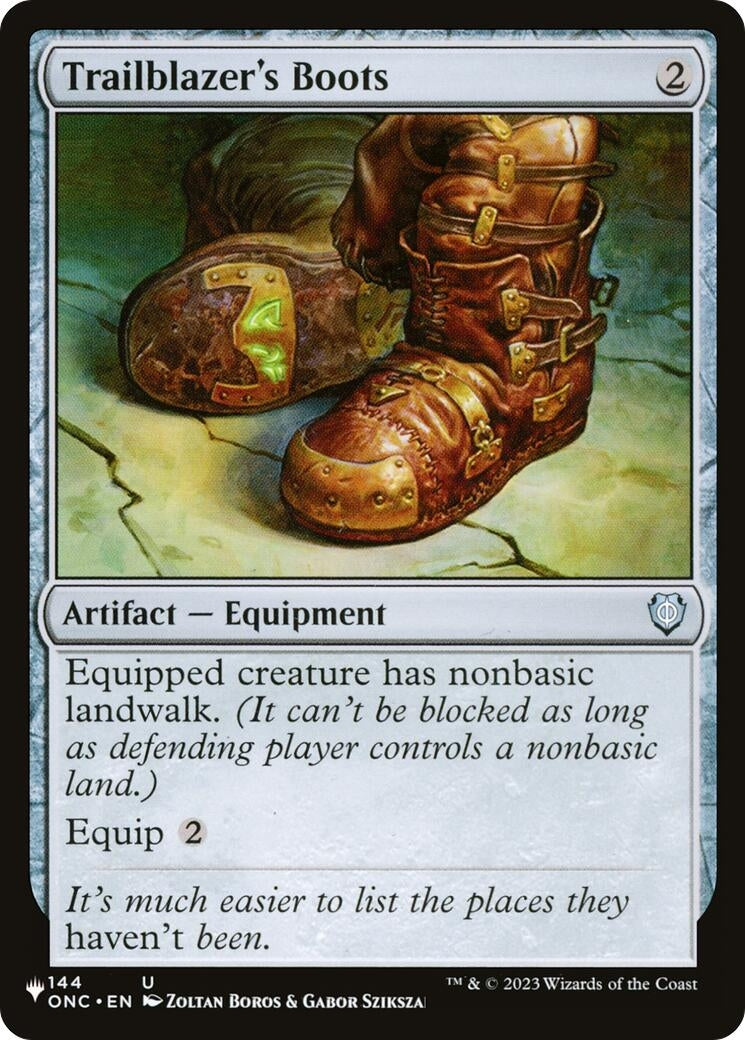 Image for Trailblazer's Boots (ONC) (144) (LIST) - Magic: The Gathering