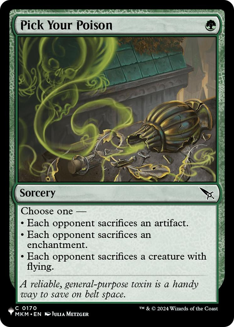 Image for Pick Your Poison (170) (LIST) - Magic: The Gathering