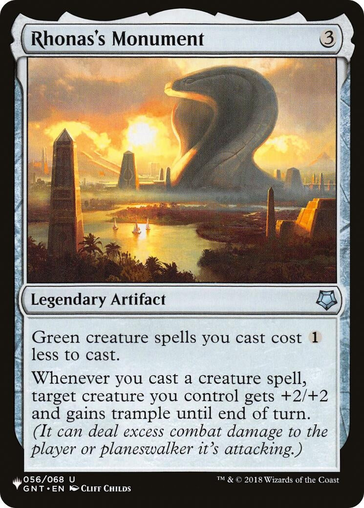 Image for Rhonas's Monument (GNT) (56) (LIST) - Magic: The Gathering