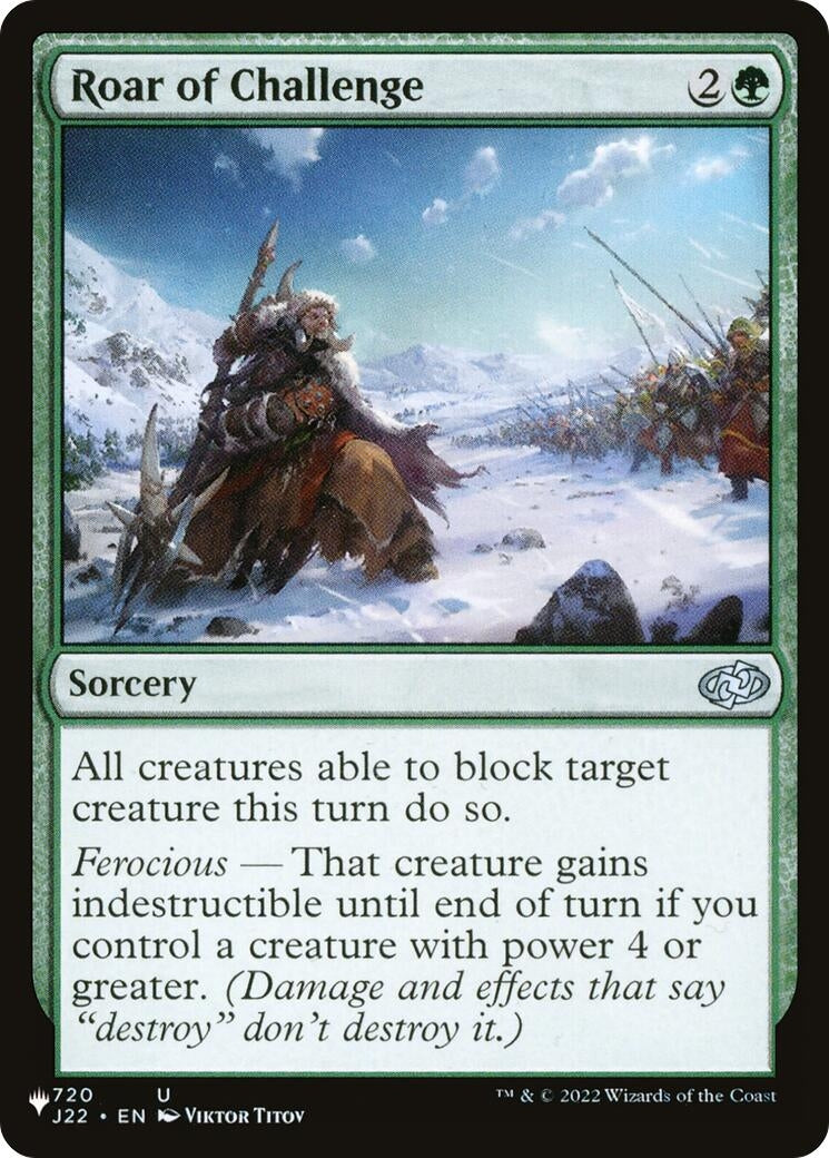 Image for Roar of Challenge (720) (LIST) - Magic: The Gathering