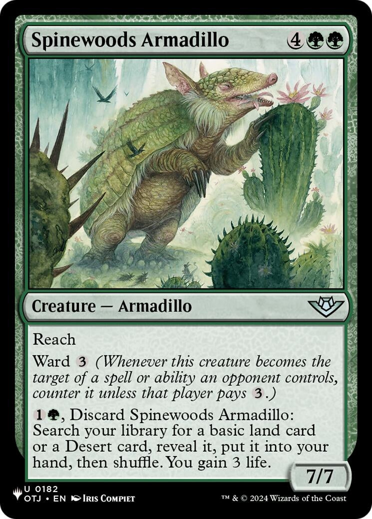 Image for Spinewoods Armadillo (182) (LIST) - Magic: The Gathering