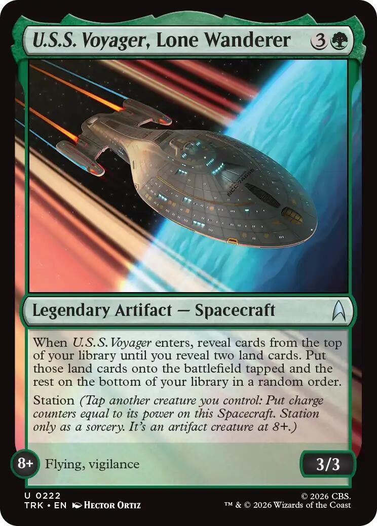 Image for U.S.S. Voyager, Lone Wanderer (222) (TRK) - Magic: The Gathering