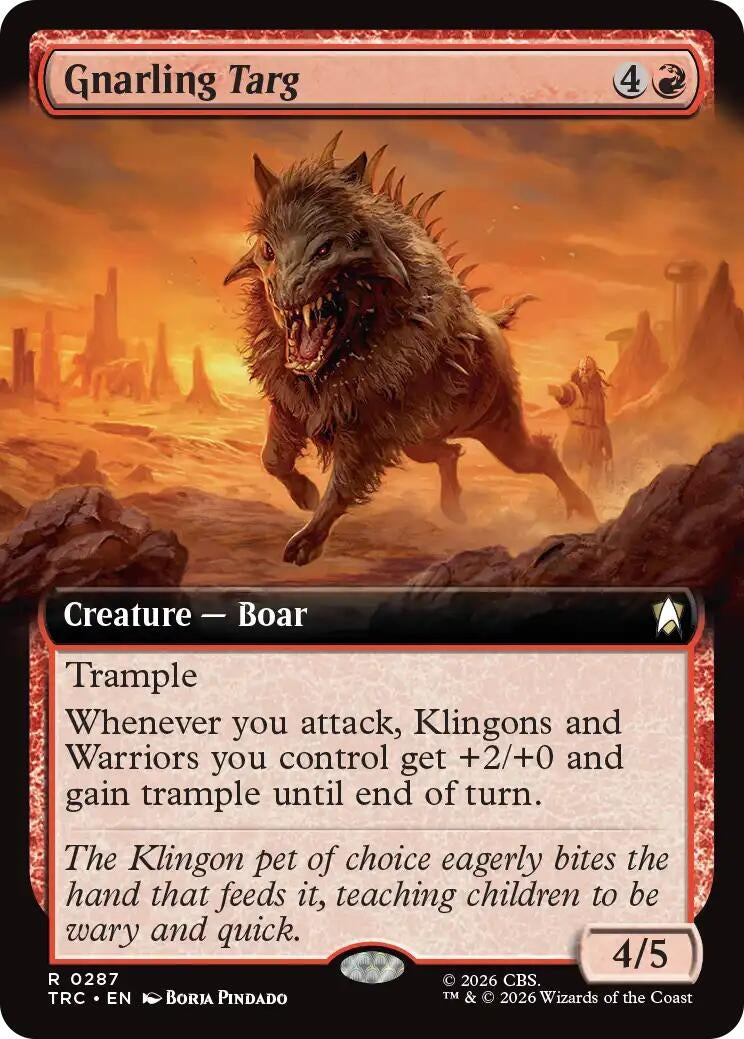 Image for Gnarling Targ (Extended Art) (287) (TRC) - Magic: The Gathering