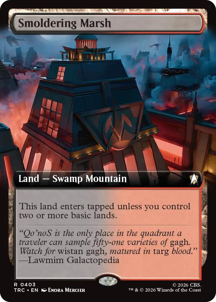 Image for Smoldering Marsh (Extended Art) (403) (TRC) - Magic: The Gathering