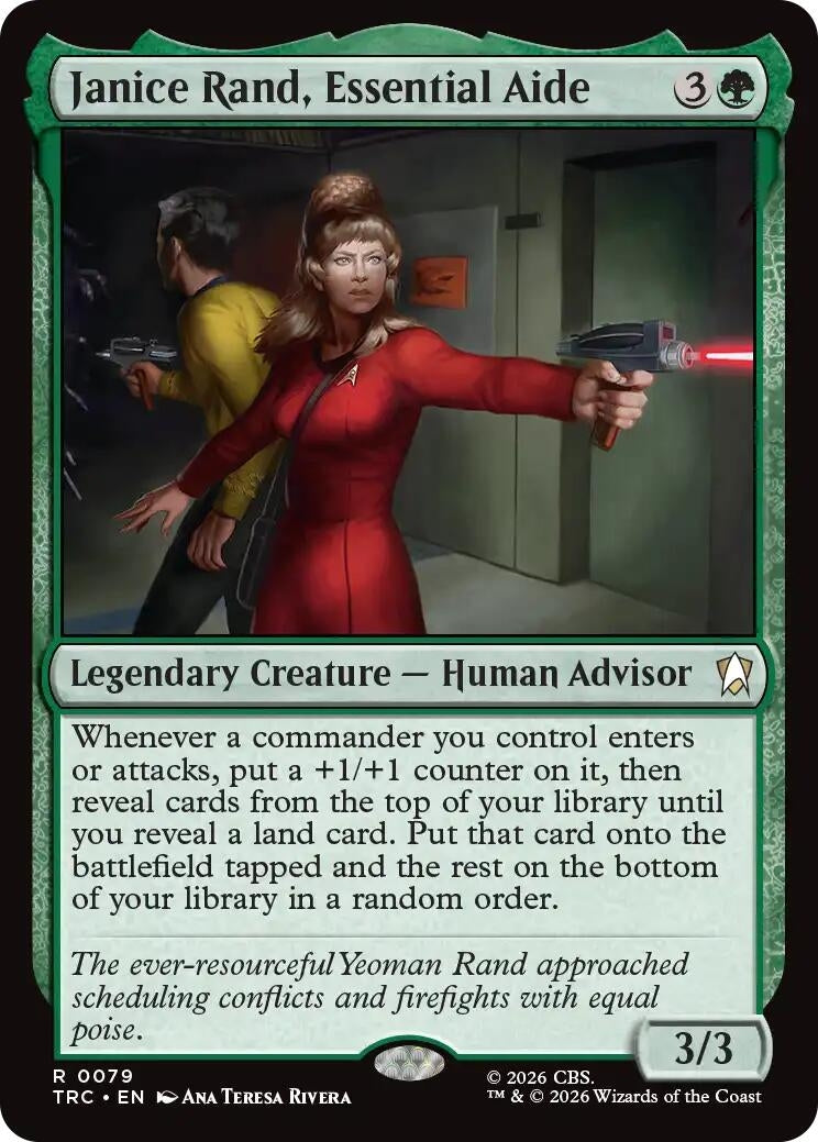 Image for Janice Rand, Essential Aide (Surge Foil) (79) (TRC) - Magic: The Gathering