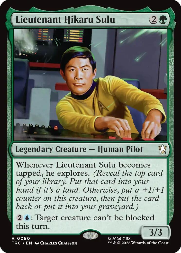 Image for Lieutenant Hikaru Sulu (Surge Foil) (80) (TRC) - Magic: The Gathering