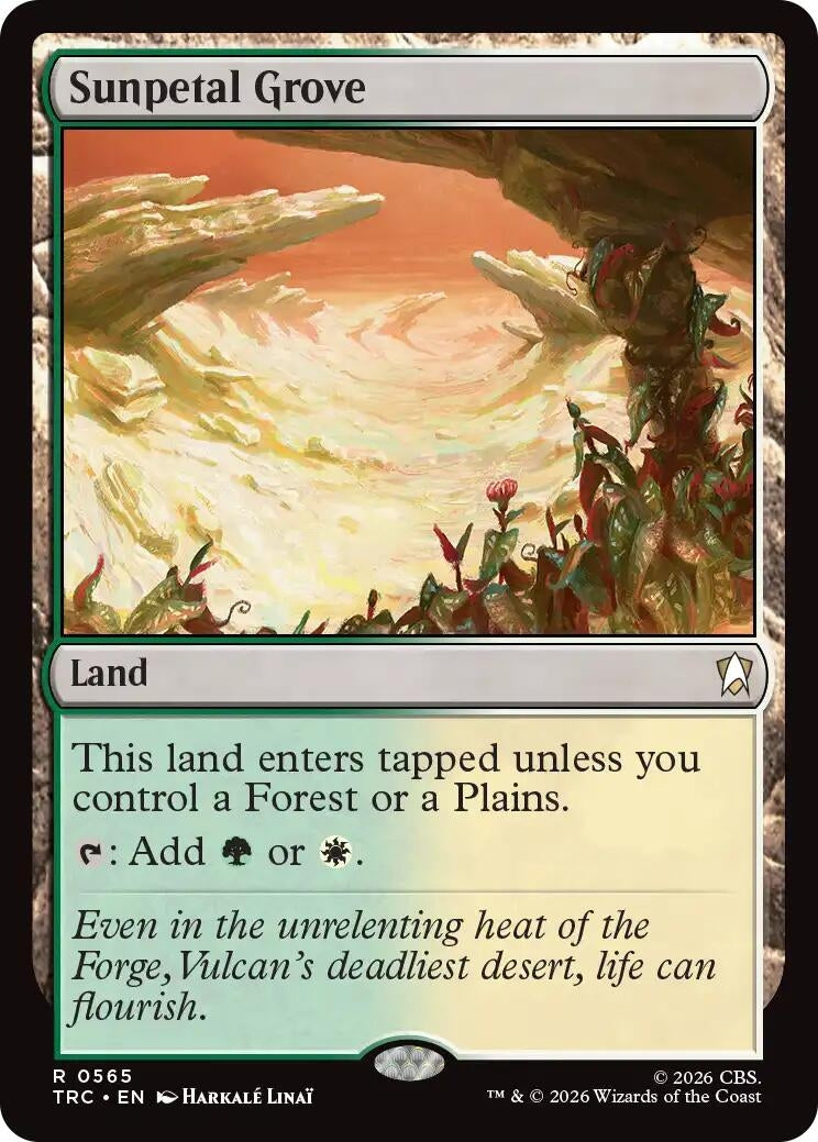 Image for Sunpetal Grove (Surge Foil) (565) (TRC) - Magic: The Gathering