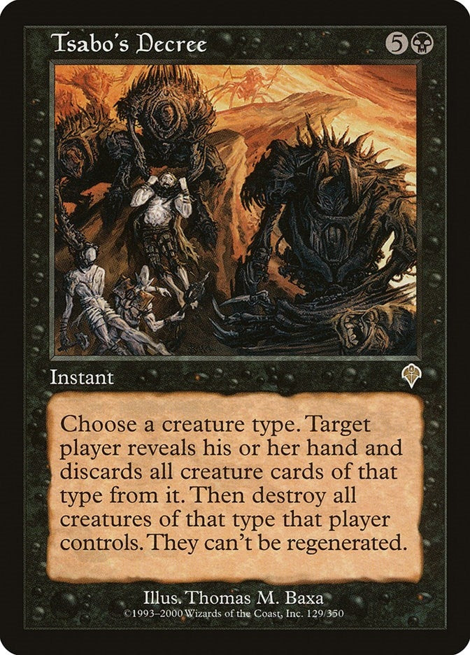 Image for Tsabo's Decree (129) - Magic: The Gathering