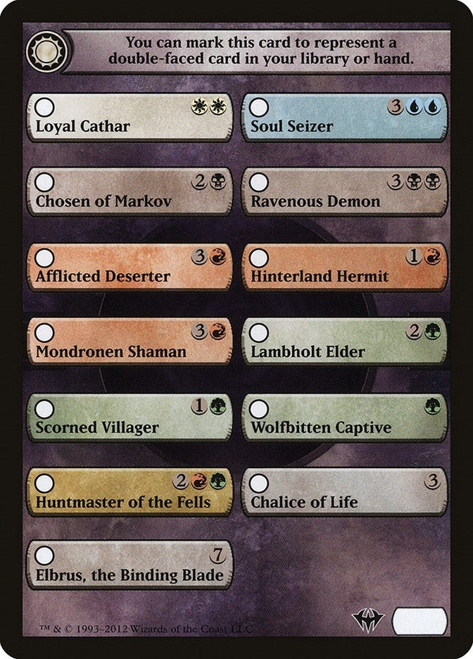 Image for Checklist Card - Dark Ascension (DKA) - Magic: The Gathering