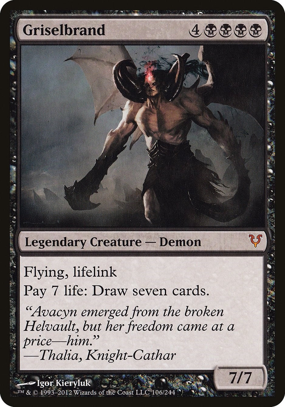 Image for Griselbrand (Avacyn Restored) (106) (OVER) - Magic: The Gathering