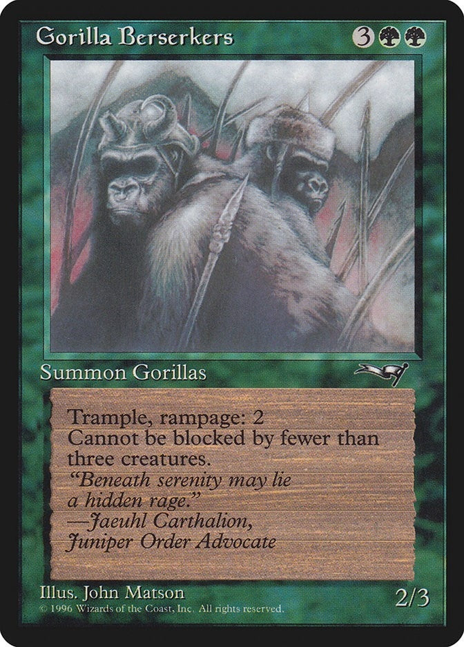Image for Gorilla Berserkers (Closed Mouth) (76) - Magic: The Gathering