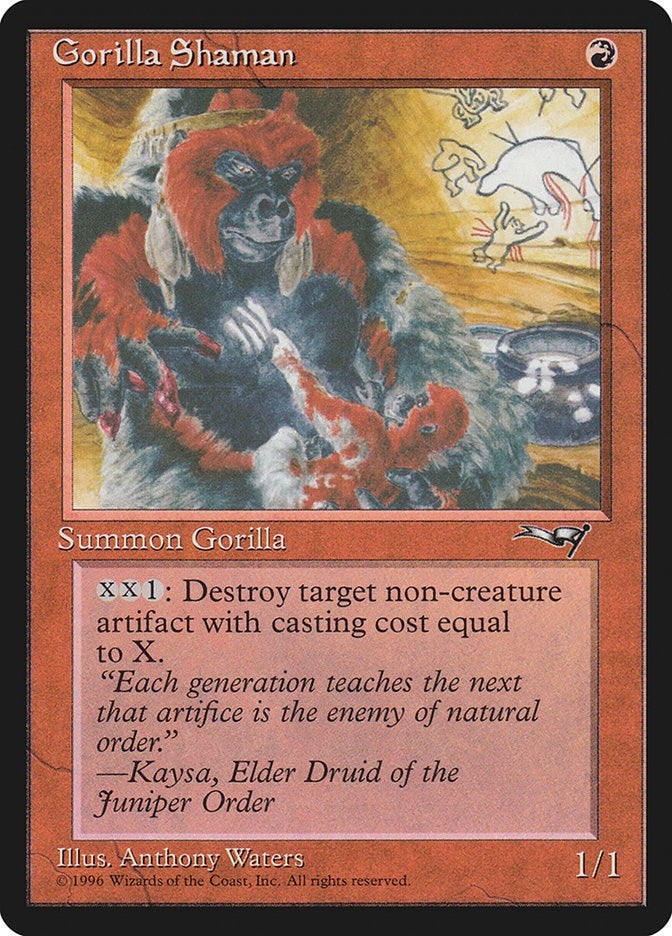 Image for Gorilla Shaman (Holding Baby) (107) - Magic: The Gathering