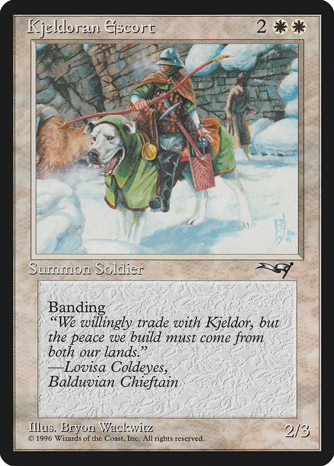 Image for Kjeldoran Escort (Green Blanketed Dog) (134) - Magic: The Gathering