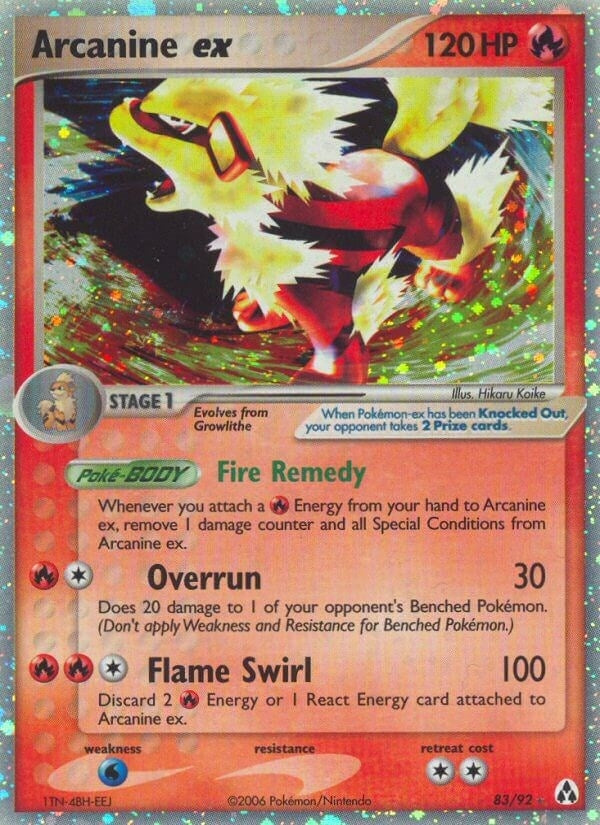 Image for Arcanine ex (83/92) (LM) - Pokemon