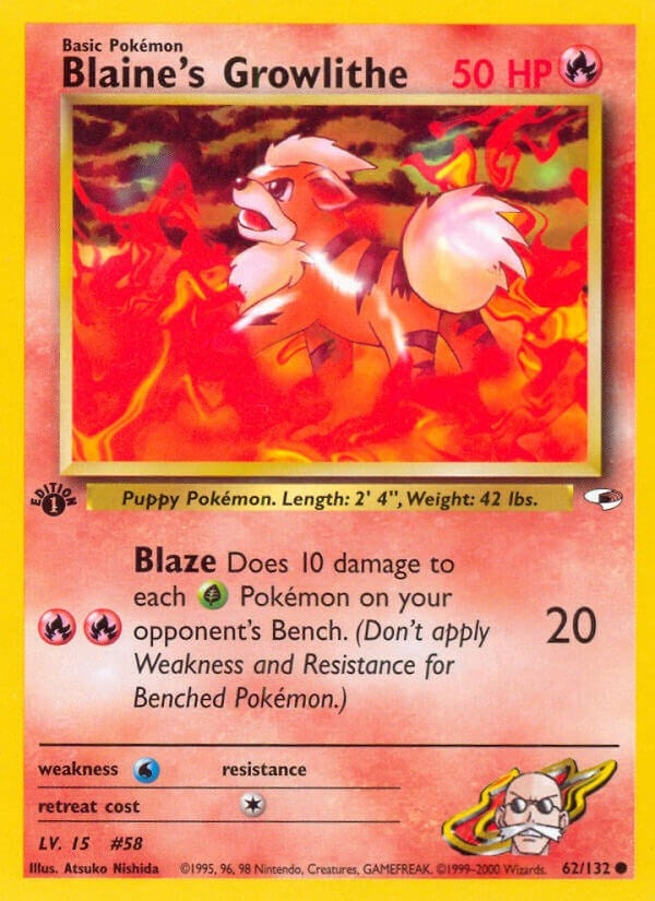 Image for Blaine's Growlithe (62) (062/132) (G1) - Pokemon