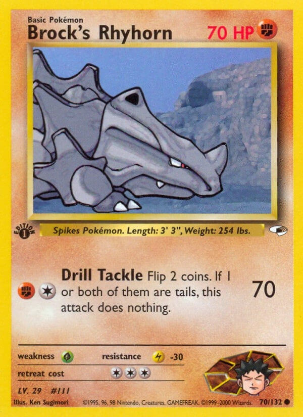 Image for Brock's Rhyhorn (70) (070/132) (G1) - Pokemon