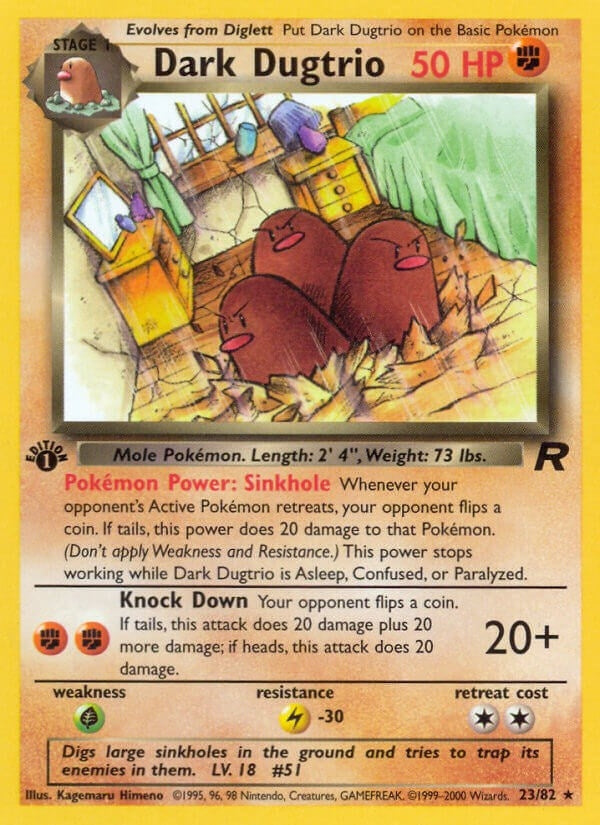 Image for Dark Dugtrio (23) (23/82) (TR) - Pokemon
