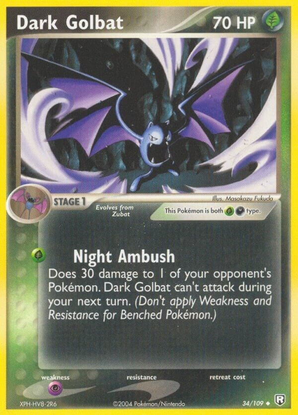 Image for Dark Golbat (34/109) (RR) - Pokemon