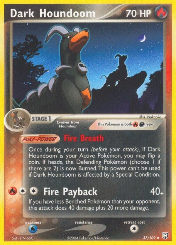 Image for Dark Houndoom (37/109) (RR) - Pokemon