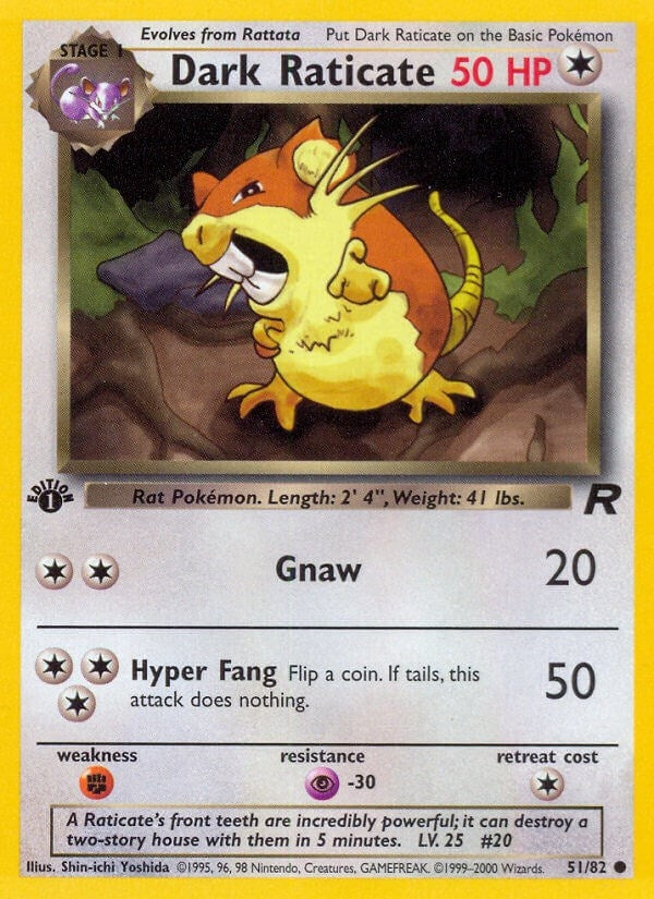 Image for Dark Raticate (51/82) (TR) - Pokemon