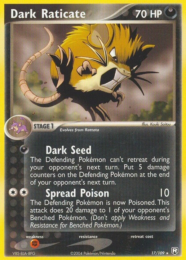 Image for Dark Raticate (17/109) (RR) - Pokemon