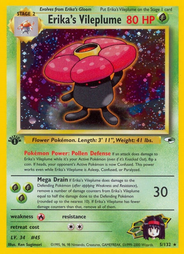 Image for Erika's Vileplume (005/132) (G1) - Pokemon