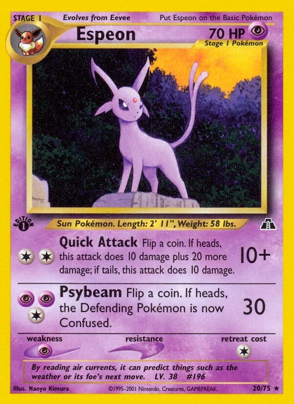 Image for Espeon (20) (20/75) (N2) - Pokemon