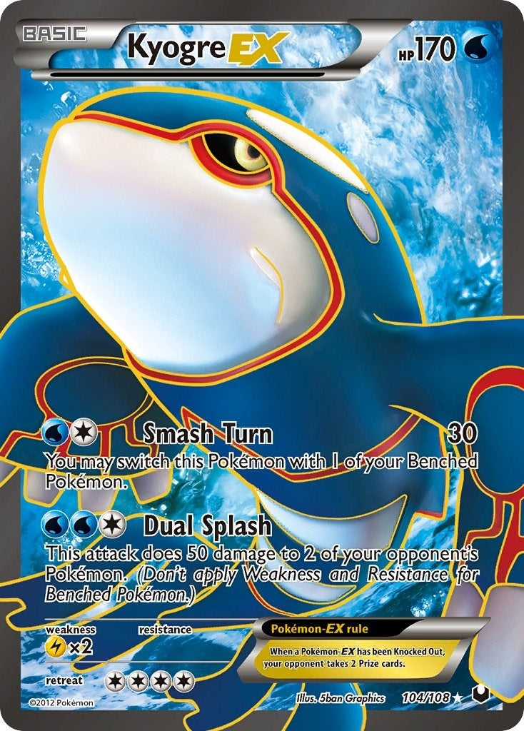 Image for Kyogre EX (104 Full Art) (104/108) (DEX) - Pokemon