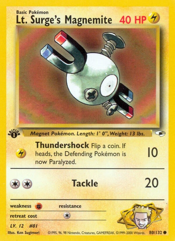 Image for Lt. Surge's Magnemite (80) (080/132) (G1) - Pokemon