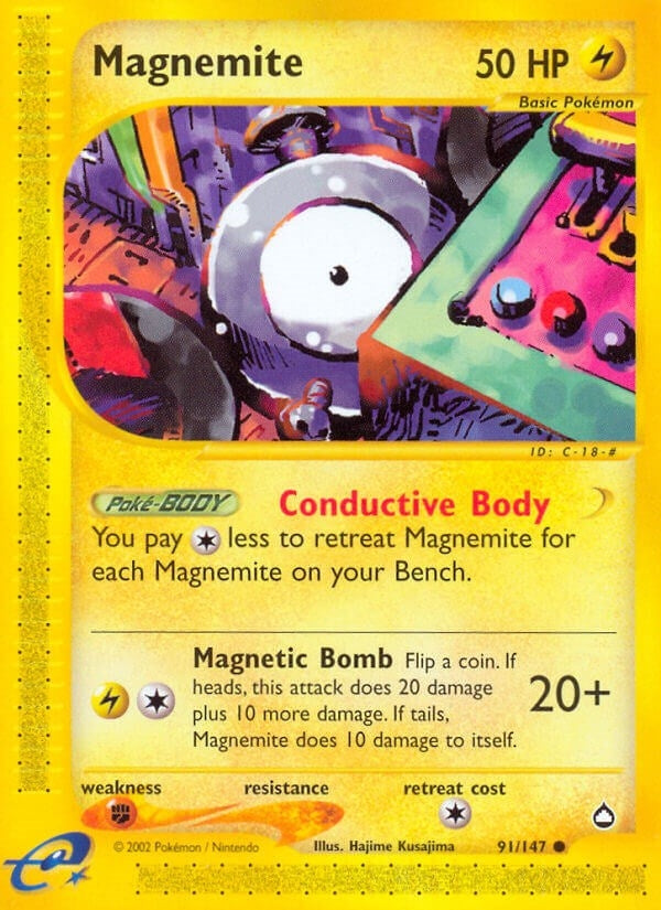 Image for Magnemite (91) (091/147) (AQ) - Pokemon