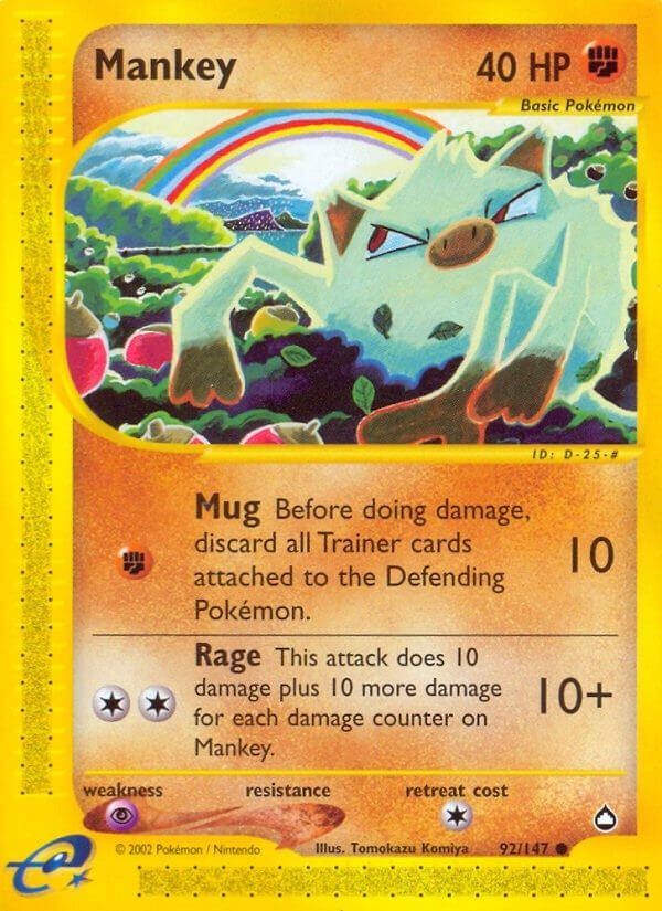Image for Mankey (092/147) (AQ) - Pokemon