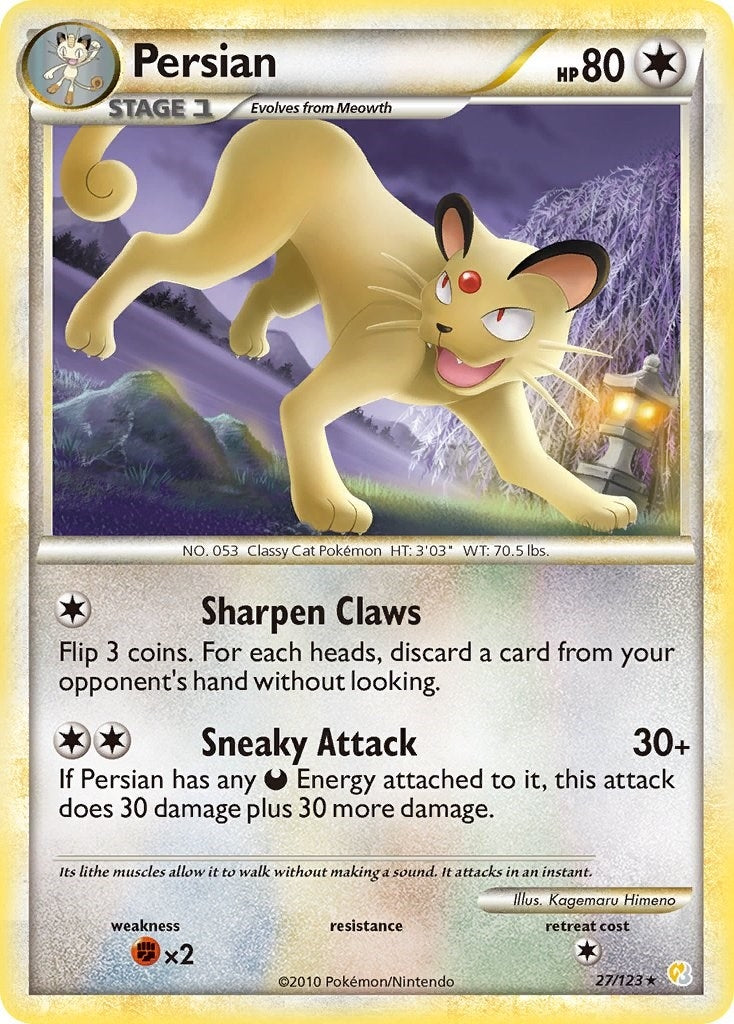 Image for Persian (27/123) (HS) - Pokemon