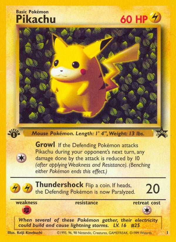 Image for Pikachu (1) (Misprint) (01/53) (PR) - Pokemon