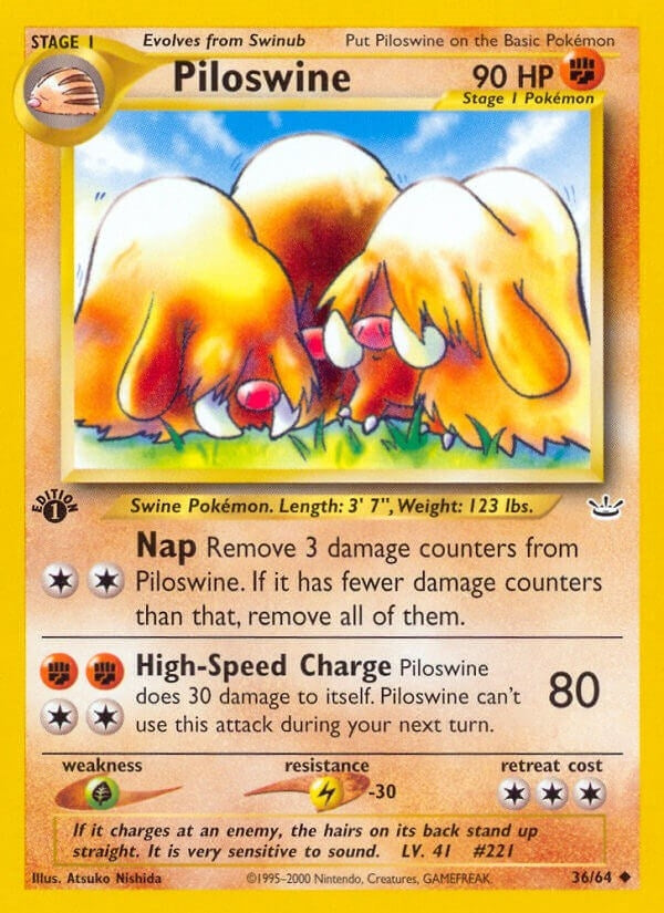 Image for Piloswine (36/64) (N3) - Pokemon