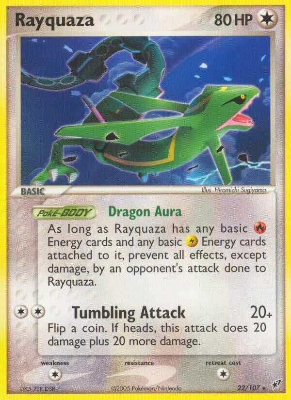 Image for Rayquaza (22/107) (DX) - Pokemon